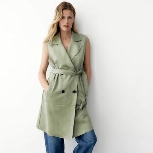Zara Green Vest Jacket (NEW)